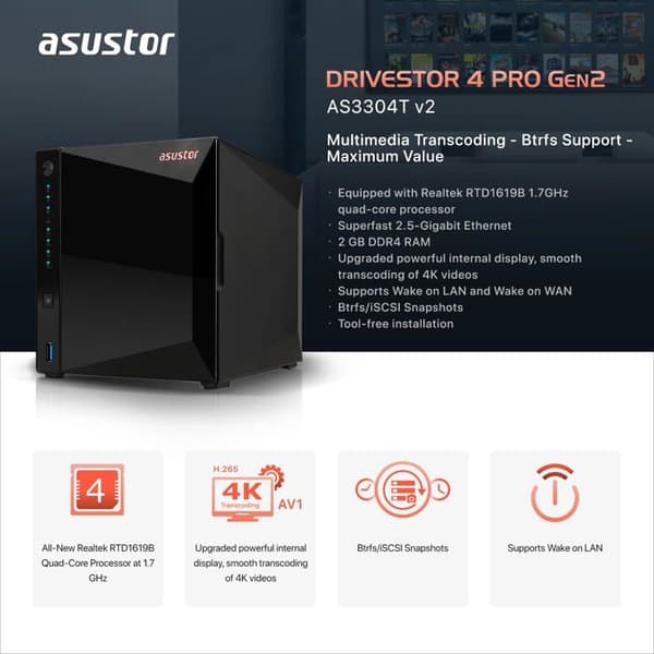 Asustor Drivestor 4 Pro Gen2 A