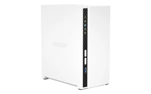 QNAP TS-233 8TB WD Red Plus NAS-paket NAS inkl. 2x 4TB WD Red Plus 3,5 tums SATA-hårddisk Vit