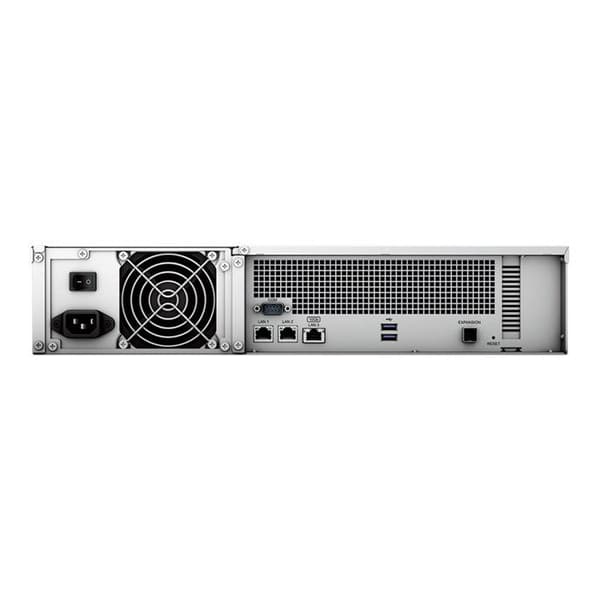 NAS-server - Synology - RS2423RP+ - 12 fackor - Redundant strömförsörjning - 8GB RAM utbyggbar Svart, Grå
