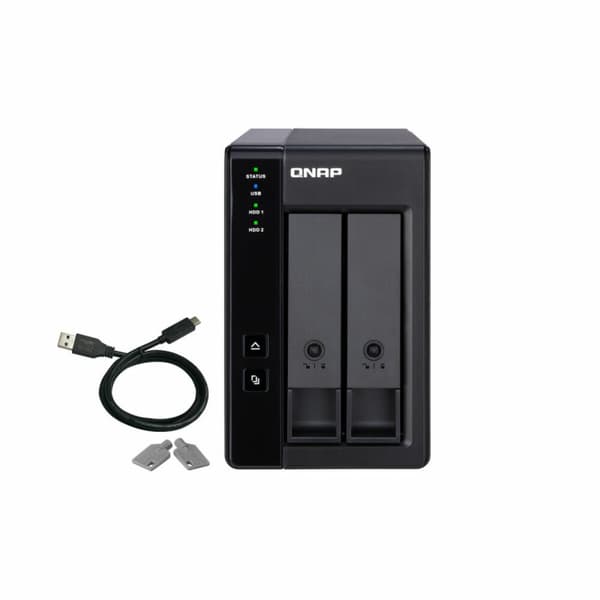 Nätlagringsenhet NAS Qnap TR-002 Svart Svart
