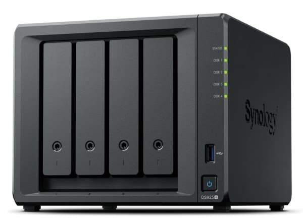 Synology Diskstation DS925+ NAS System 4-Bay 8 TB inkl. 2x 4 TB Synology HDD HAT3300-4T Svart