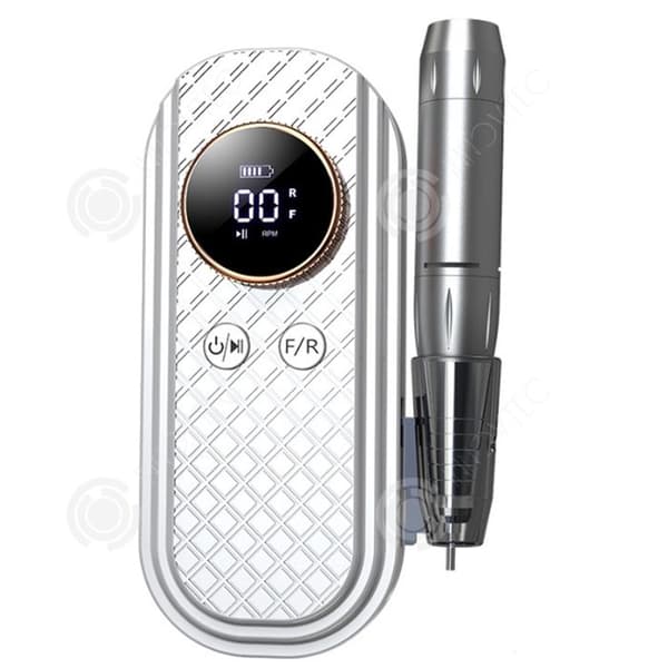 INN elektrisk nagelfil 35000RPM 16x7cm med 6 sliphuvuden Professionell nagelslipare nagelfil justerbar hastighet
