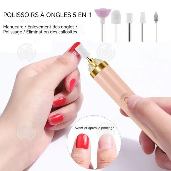 INN Elektrisk nagelfil 2 hastigheter med 5 sliphuvuden professionell nagelslipare professionell elektrisk nagelfil