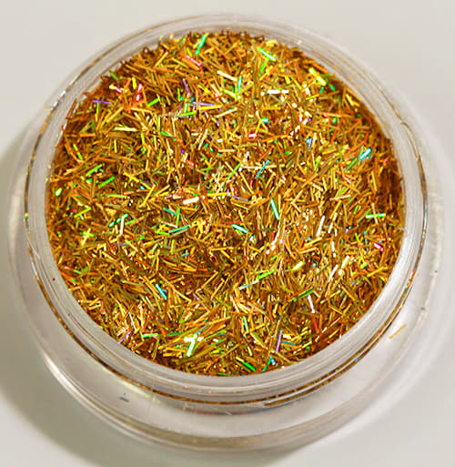 Negleglitter - Striber - Guld - 8ml - Glitter