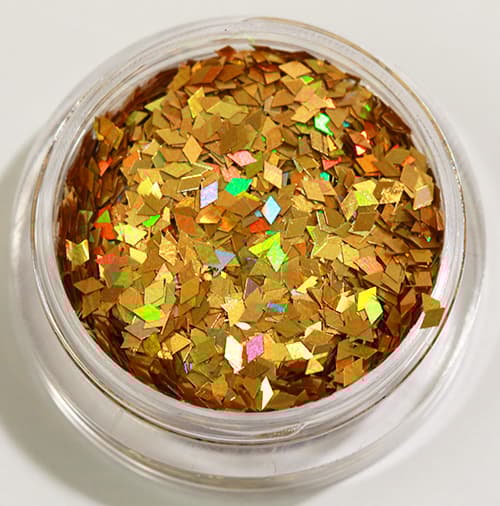 Negleglitter - Rhombus/Diamanter - Gull - 8ml - Glitter