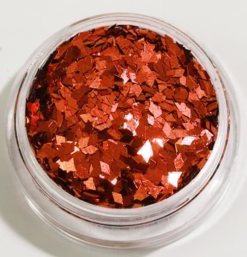 Negleglitter - Rhombus/Diamanter - Rød - 8ml - Glitter