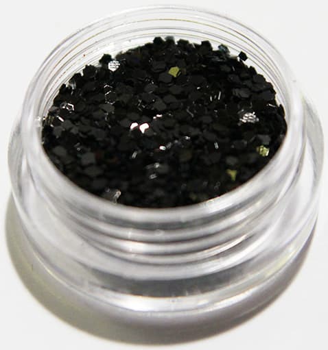 Nail Glitter - Hexagon - Musta - 8ml - Glitter
