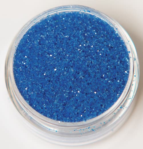 Negleglitter - Finkornet - Geléblått - 8ml - Glitter