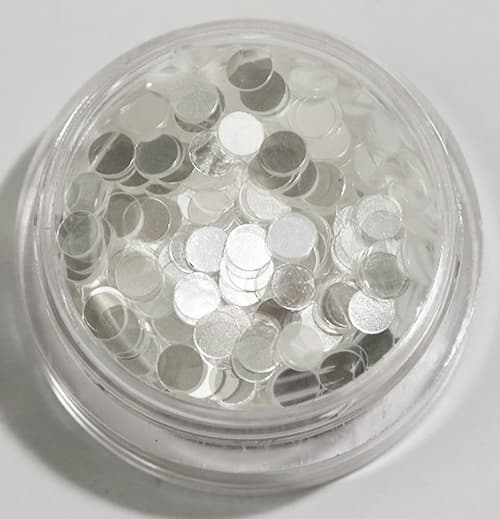 Nagelglitter - Runda/Dots - Vit ice - 8ml - Glitter