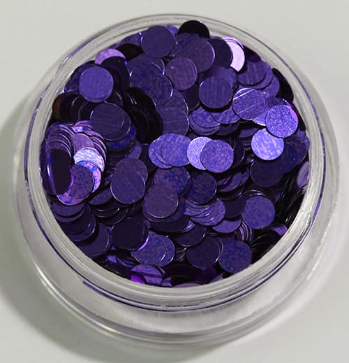 Negleglitter - Runde/Prikker - Blå - 8ml - Glitter