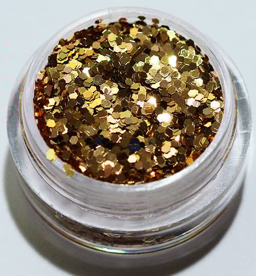 Nagelglitter - Hexagon - Guldbrun - 8ml - Glitter