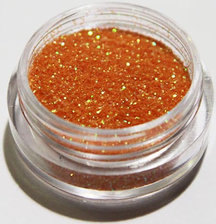 Negleglitter - Finkornet - Orange - 8ml - Glitter