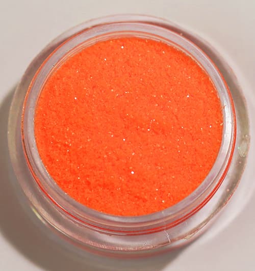 Negleglitter - Finkornet - Neonoransje - 8ml - Glitter