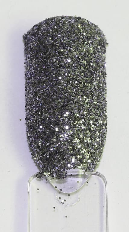 Negleglitter - Finkornet - Space grey - 8ml - Glitter
