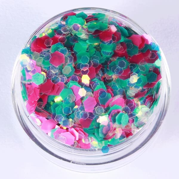 Negleglitter - Mix - Sommertræ - 8ml - Glitter