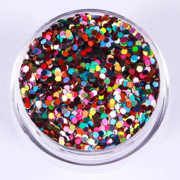 Negleglitter - Mix - Regnbueregn - 8ml - Glitter