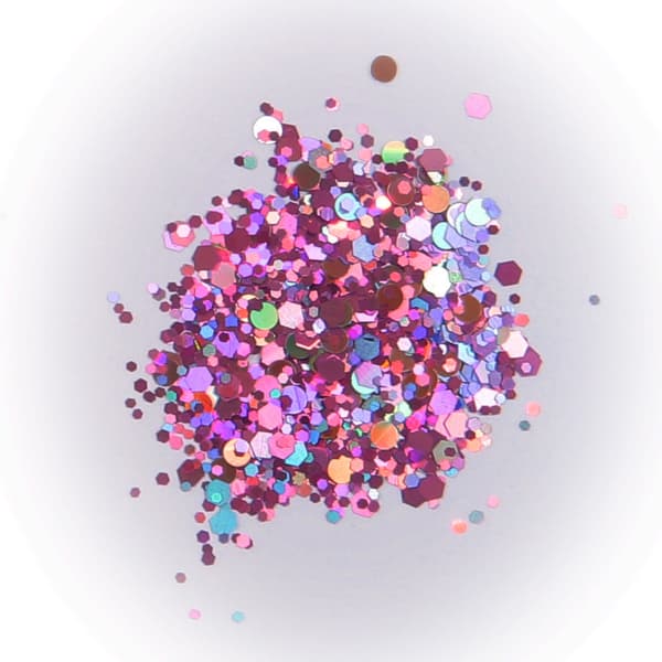 Negleglitter - Mix - Lilla regn - 8ml - Glitter