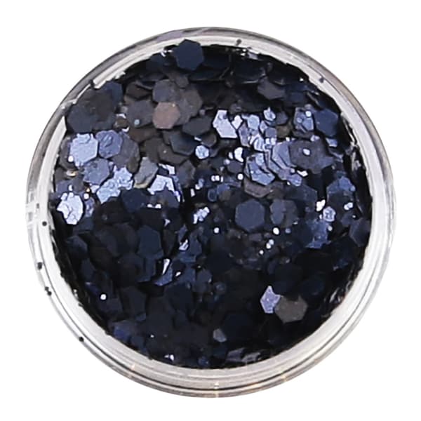 Negleglitter - Mix - Mørkeblått kull - 8ml - Glitter