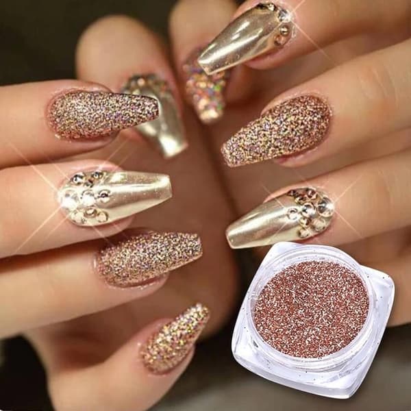 6 kpl kynsi glitter glitteriä, kynsikoristeita