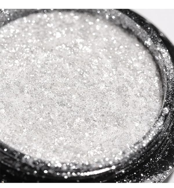 Glans pulver hvit - Perlepigment