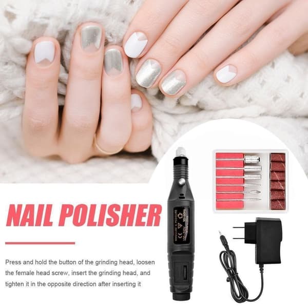 Nagelfil med 6 bitar (Elektrisk)