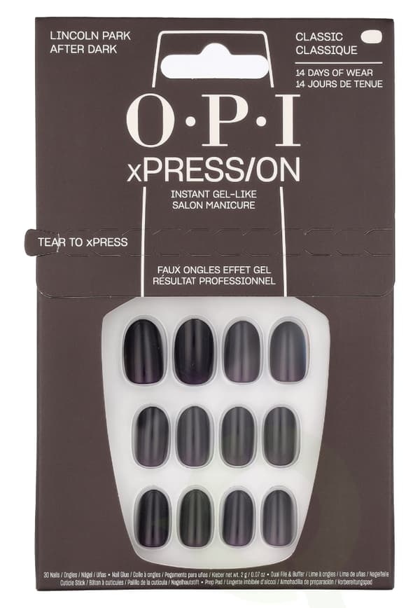 OPI Xpress/On Nail Art 30 piece Lincoln Park After Dark