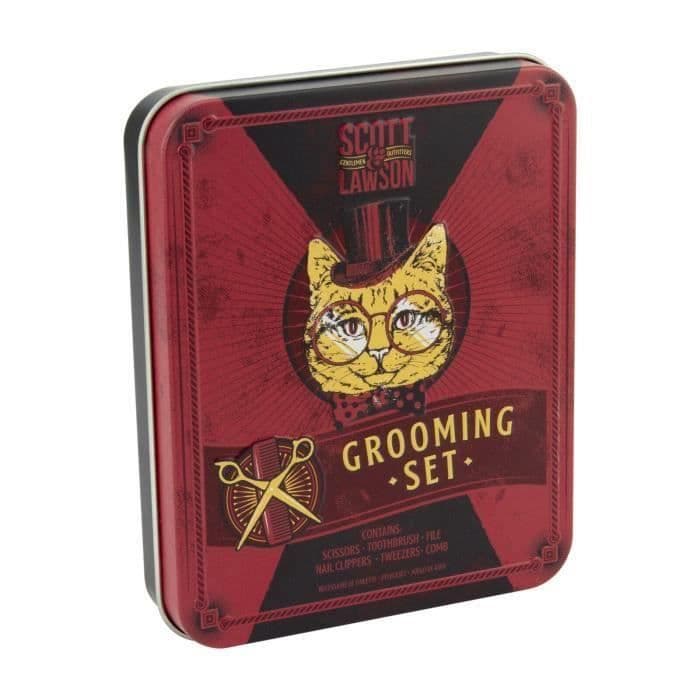 Scott Lawson Grooming and Grooming Set Herr Travel Kit Manikyr Tandborste förvaringsburk