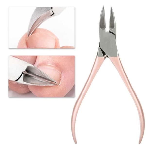 Inåtväxande tånagelklippare i rostfritt stål Borttagning av död hud Sax Pedikyrverktyg (Rose Gold)-RAC