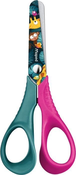Maped - VIVO 12 cm Jungle Fever sax för barn med runda spetsar - Diverse färger gul eller rosa
