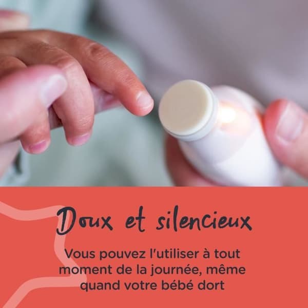 Elektrisk nagelfil - TOMMEE TIPPEE - Nagelklippare - LED-belysning - 6 filhuvuden - Baby och vuxen