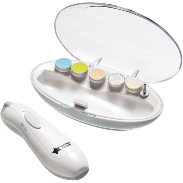 Elektrisk nagelfil - TOMMEE TIPPEE - Nagelklippare - LED-belysning - 6 filhuvuden - Baby och vuxen