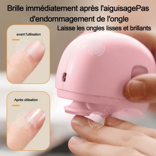INN elektriska nagelklippare 2 i 1 500 mah USB-laddningsautomatisk nageltrimmer med förvaringstank och LED för vuxna barn