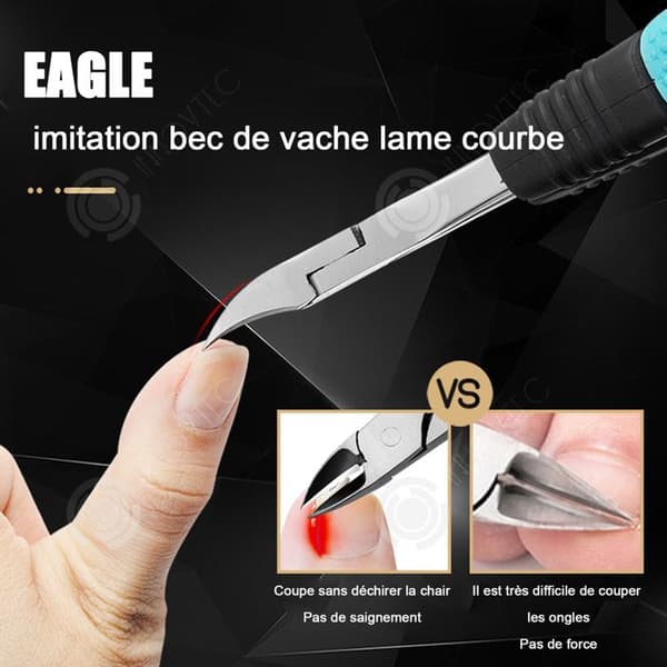 INN Professionella Nagelklippare Nagelklippare i rostfritt stål Precisionsnagelklippare för tjocka naglar Precisionsnagelklippare