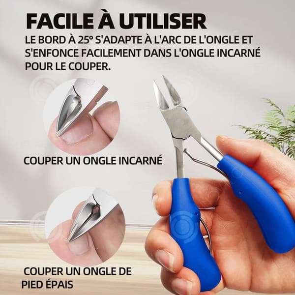 INN Nagelklippare 9 st Professionella nagelklippare i rostfritt stål för tjocka svamptår med nagelfilsnagelklippare