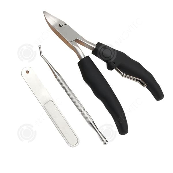 INN Nagelklippare 3 delar nagelklippare för tjocka naglar för äldre professionella precisionsnagelklippare