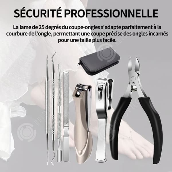 INN Professional Nagelklippare 7 st Nagelklippare Set för tjocka och hårda tånaglar inåtväxande professionella precisionsnagelklippare