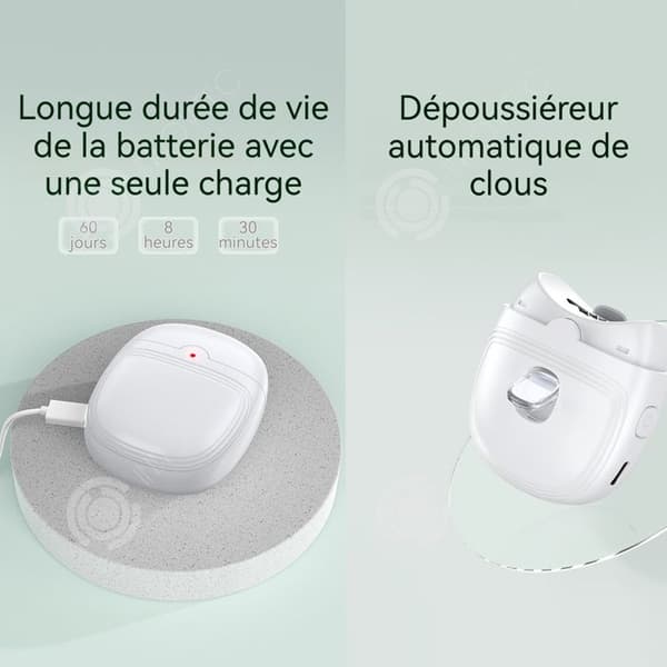 INN Lime med elektrisk nagelklippare 76,5x63x33mm intelligent elektrisk klippverktyg automatisk klippassistans med belysning