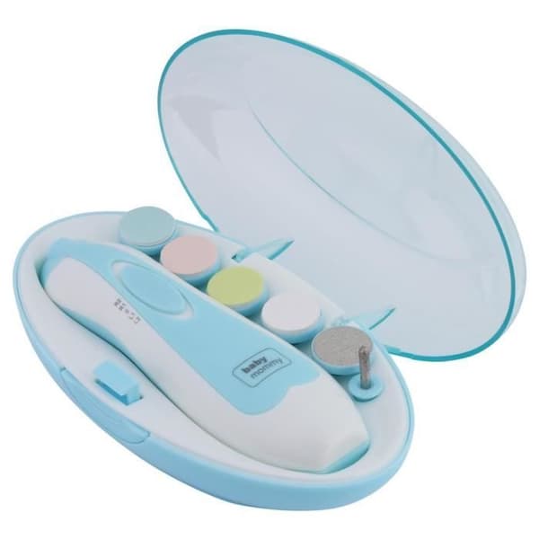 Baby Silent Anti-Meat Elektrisk nagelklippare Elektrisk nagelpoleringsenhet (blå)---RAC