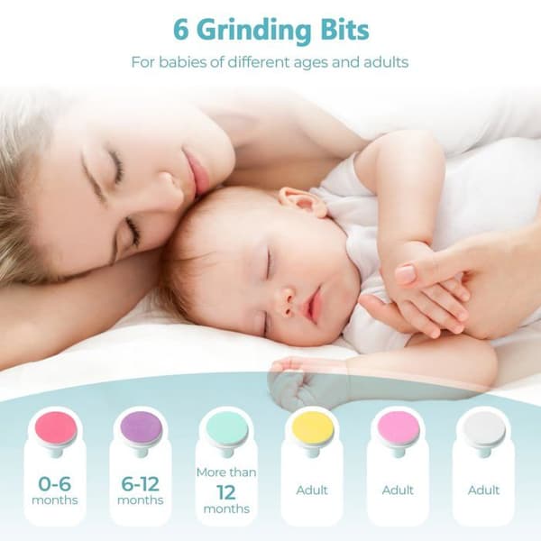 Ttamg - Nagelfil Lima Neonato - Blendura Lime Naglar Bebis, Elektrisk Nagelfil Bebis 6 I 1 För Barn I Alla Åldrar