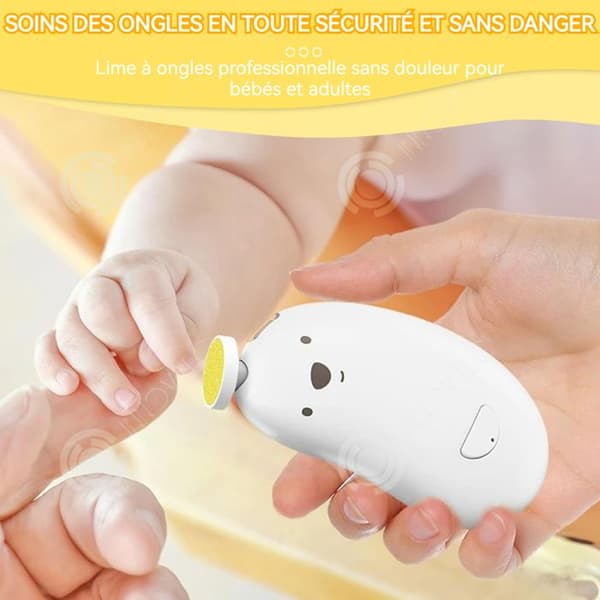 INN Elektrisk nagelklippare 150mAH Med 6 sliphuvuden 2 justerbara hastigheter Varmt arbetsljus Liten bärbar nagelfil