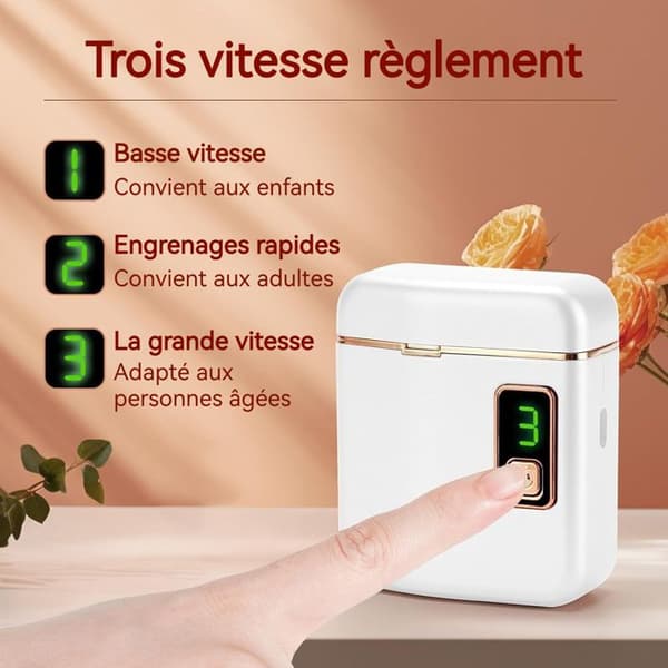 Coffret för nagelvård elektrisk nagelfil 3 hastigheter 500mah hållbar och högkvalitativ nagelkonstverktyg med ljus saxar