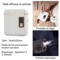 Miniatyrbild 2 av 4: Coffret för nagelvård elektrisk nagelfil 3 hastigheter 500mah hållbar och högkvalitativ nagelkonstverktyg med ljus saxar