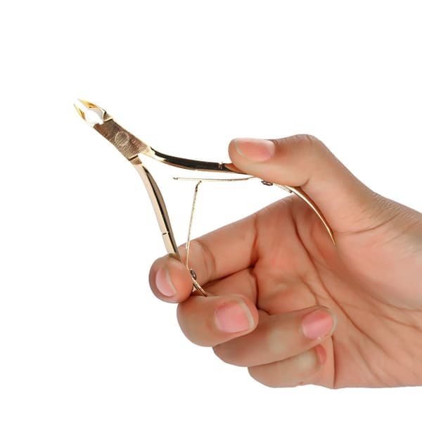 Rustfrit stål neglebånd Nipper Clipper Død hud Saks Negle Manicure Værktøj Guld