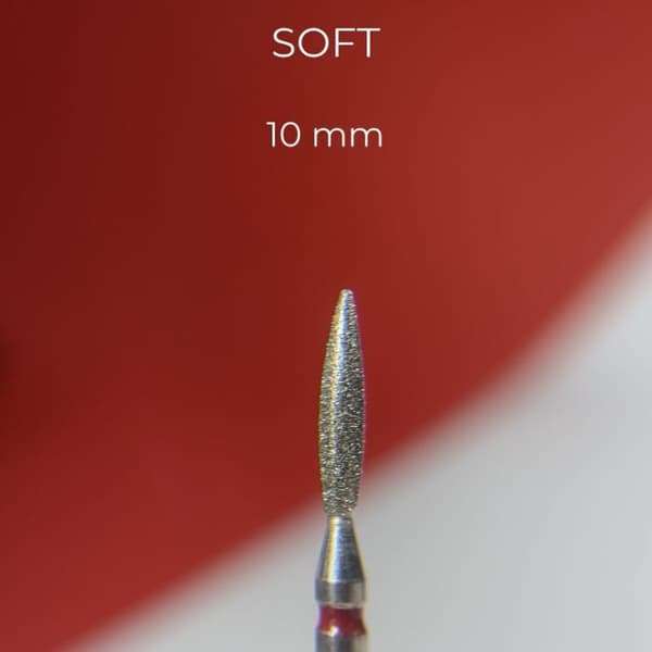 NAILSOFTHEDAY diamantskärare - röd låga 2,3 x 10 mm