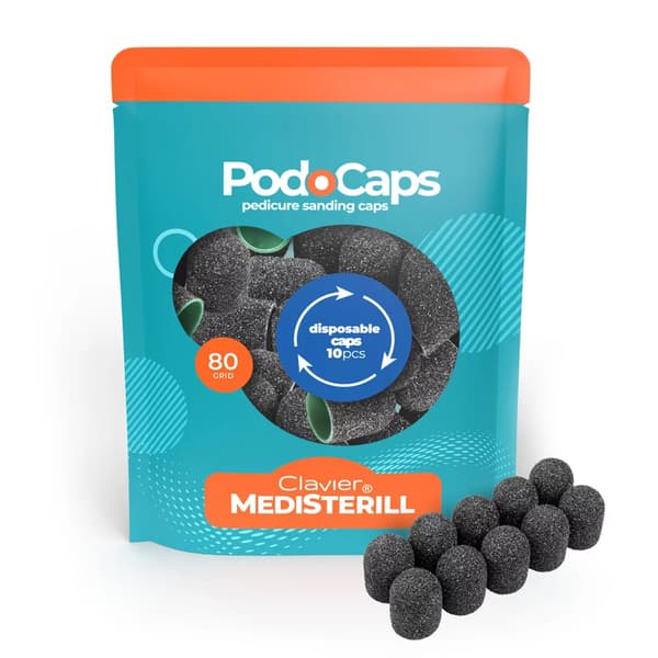 CLAVIER Slibehætter til fræsemaskine PodoCaps 13mm #80 - 10 stk.
