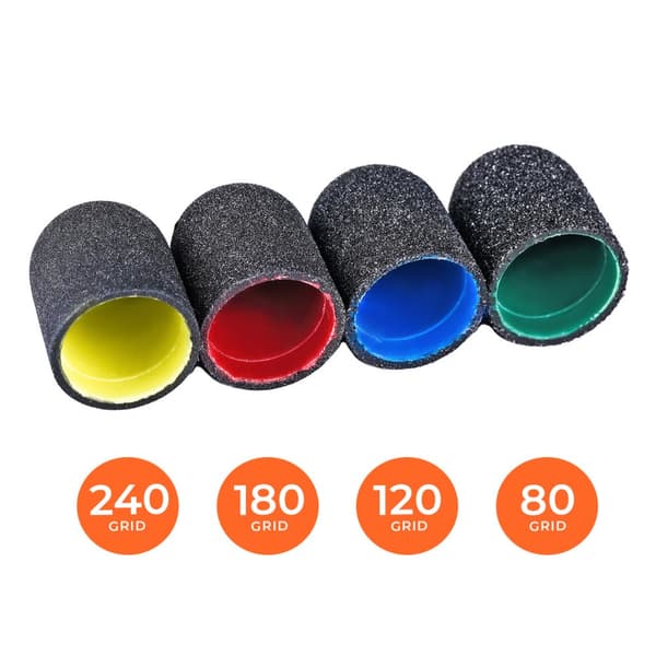 CLAVIER PodoCaps 13mm MIX slibehætter til fræsemaskiner - 20 stk. + holder
