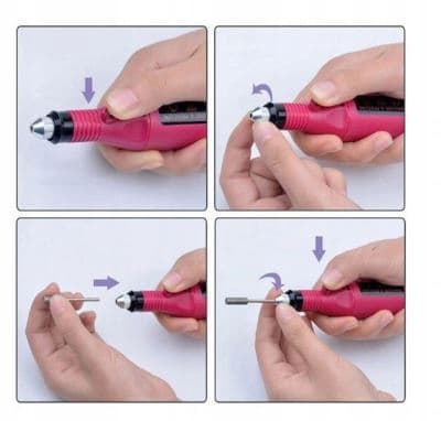 Neglefræser manicure og pedicure + fræser + hætter