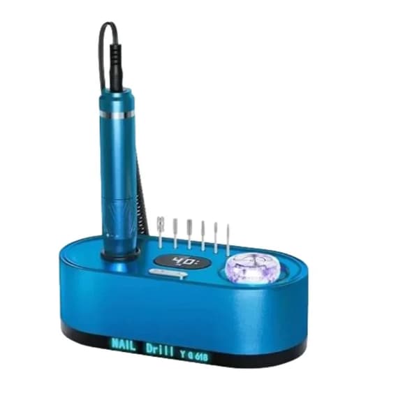 Elektrisk Nagelborre, 40 000 RPM, Kompakt Design,mörkblå, EU