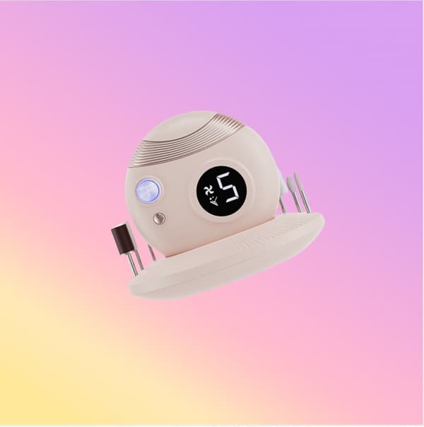 INF 3-i-1 elektrisk nagelklippare: Trimma, fila och polera Rosa