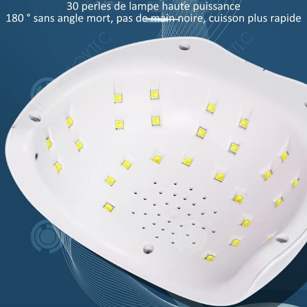 INN Nageltork 20,4x25,2x10cm 50W 30 LED-lampor 3 timingnivåer dubbla ljuskällor intelligent detektering nageltork